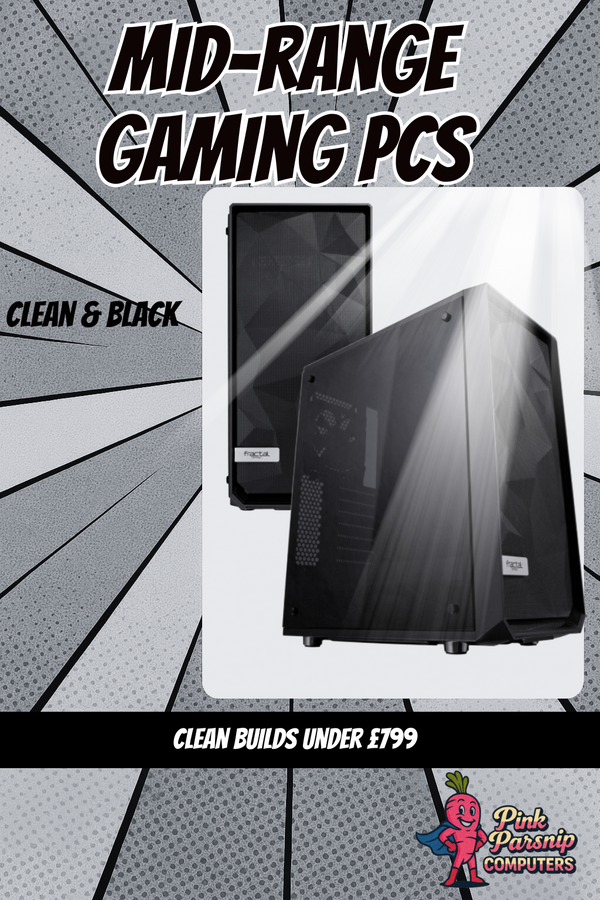 Clean Black - Mid Tier Gaming PCs