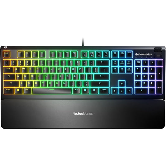 SteelSeries Apex 3 Gaming Keyboard - Cable Connectivity - USB Interface - English (UK) - Black