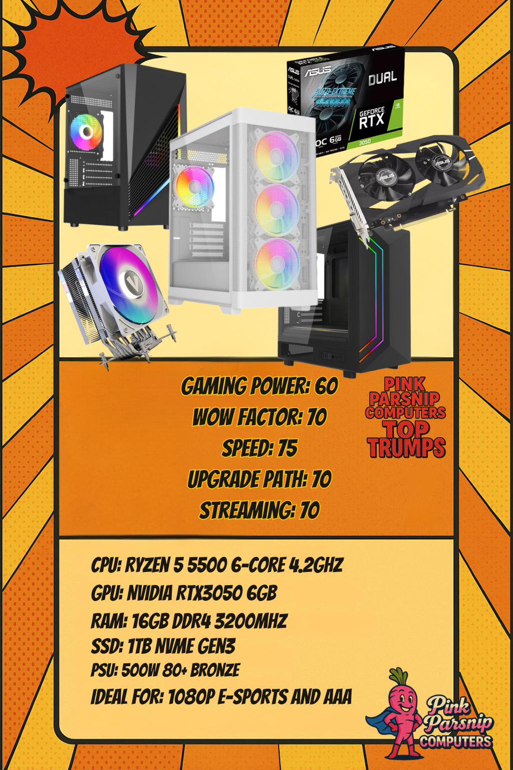 1080p Starter PC Smooth Performance & Pick Your Case