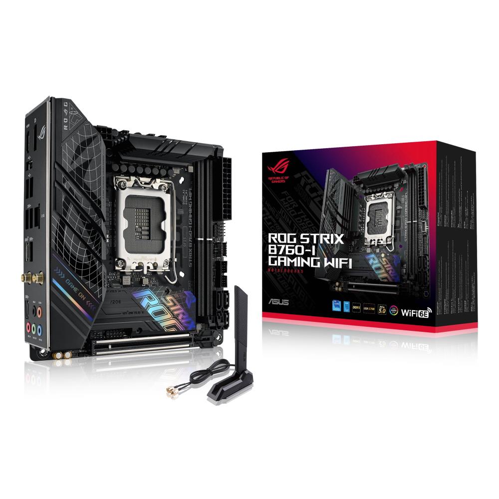 ASUS ROG Strix B760-I Gaming WiFi Intel B760 LGA1700 DDR5 Wi-Fi 6E Mini ITX Motherboard