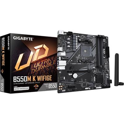 GIGABYTE B550M K WiFi6E AMD B550 AM4 DDR4 Wi-Fi 6E Micro ATX Motherboard
