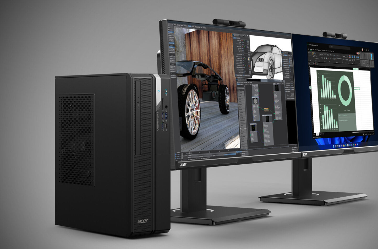 Acer Veriton 2000 VS2722G Desktop Computer - Intel Core i7 14th Gen i7-14700 - 16 GB - 512 GB PCI Express 4.0 SSD - Mid-tower