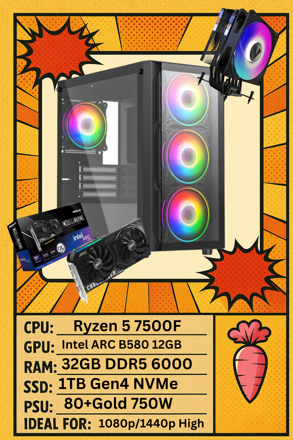 Lucid - Best Value AM5 Gaming PC – 1080p & 1440p High Settings Monster