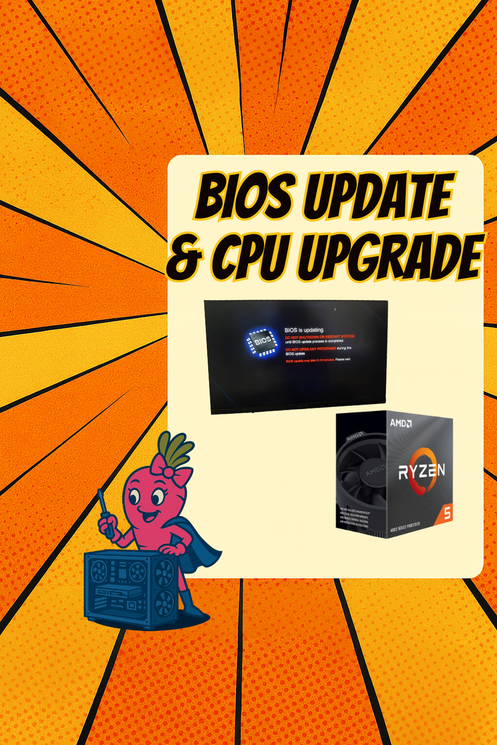 BIOS Upgrade + CPU Change & Cooler Install