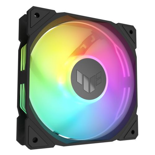 Asus TUF Gaming TR120 ARGB Reverse Blade 120mm PWM Case Fan, Hydraulic Bearing, 28mm Frame, Double-layer LED Matrix Design, 2000 RPM, Black