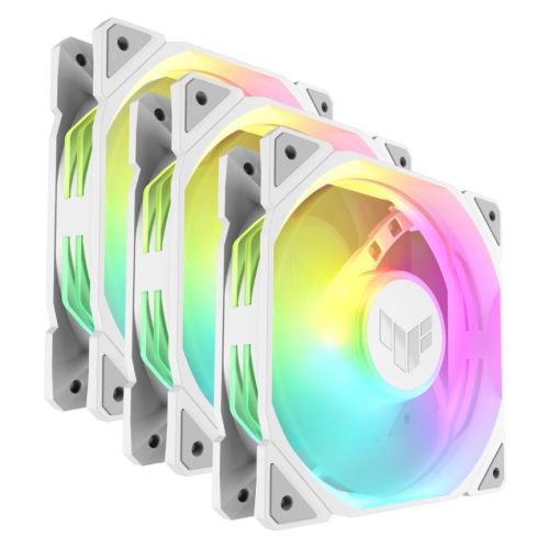Asus TUF Gaming TR120 ARGB 120mm PWM Case Fans (3 Pack), Hydraulic  Bearing, 28mm Frame, Double-layer LED Matrix Design, 2000 RPM, White