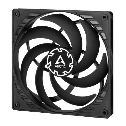 ARCTIC P14 140mm Pressure Optimised Slim PWM PST Fan w/ Cable Splitter, Black, Fluid Dynamic, 120-1800 RPM