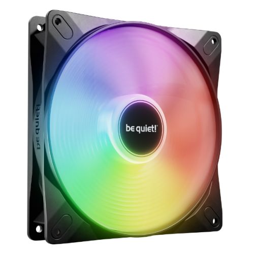 Be Quiet! (BL126) Light Wings LX 140mm PWM ARGB Case Fan, Rifle Bearing, Impeller w/ 16 LEDs, Daisy-Chain, Up to 1200 RPM, Black