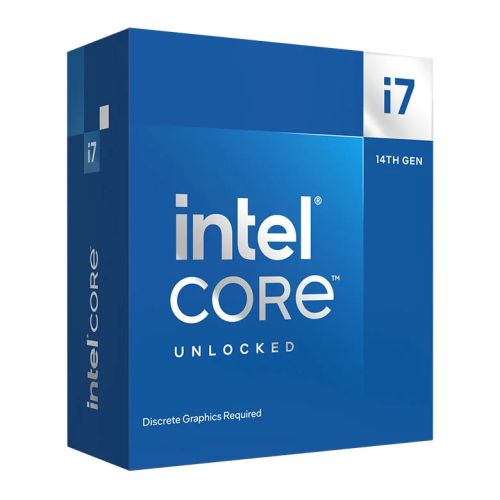 Intel Core i7-14700KF CPU, 1700, 3.4 GHz (5.6 Turbo), 20-Core, 125W (253W Turbo), 10nm, 33MB Cache, Unlocked, Raptor Lake Refresh, No Graphics, NO HEATSINK/FAN