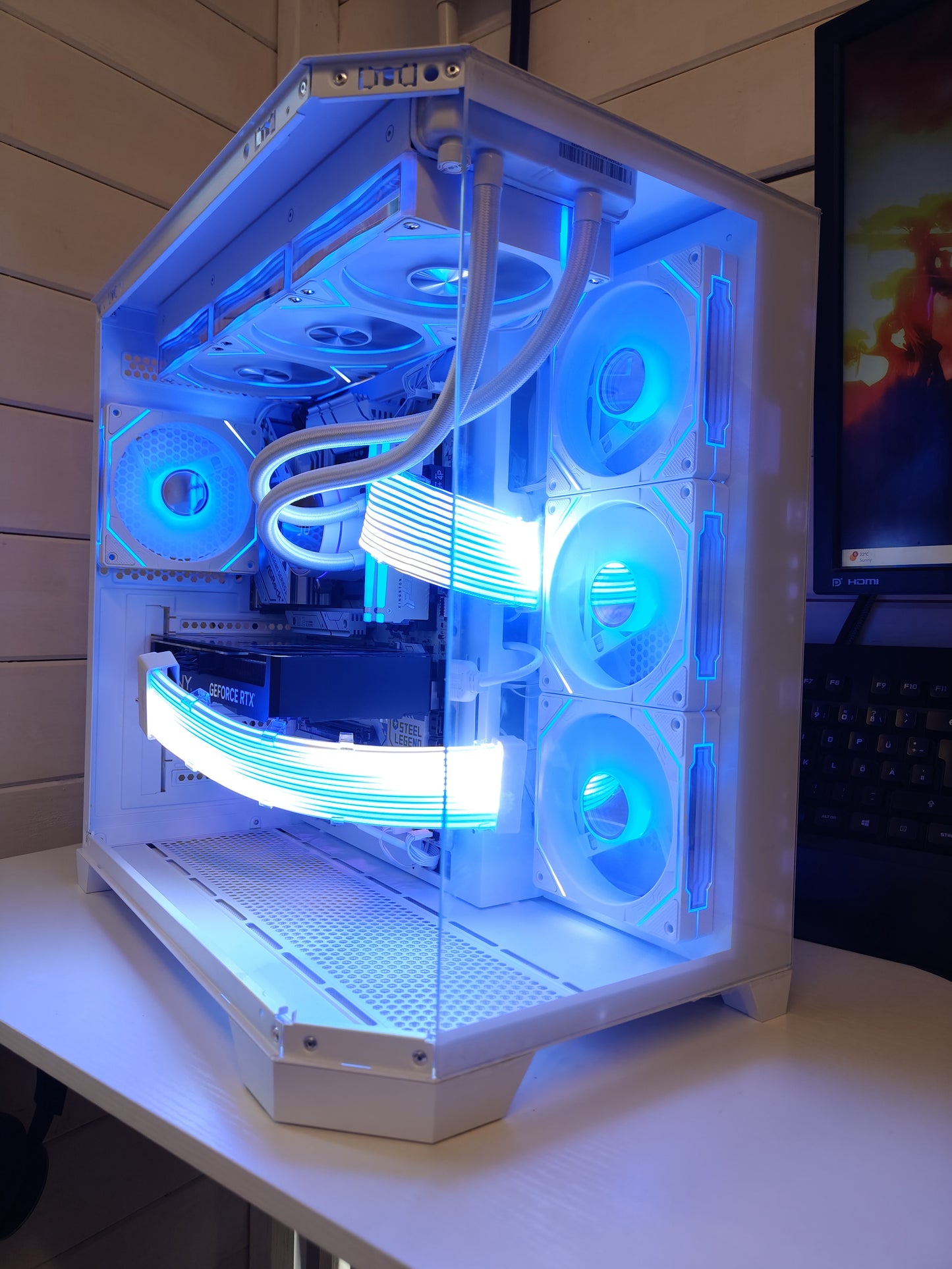 Lucid White RGB Gaming PC – Ryzen 5 7600X | Arc B580 12GB White | 32GB DDR5 | 1TB Gen4 | Windows 11 Pro