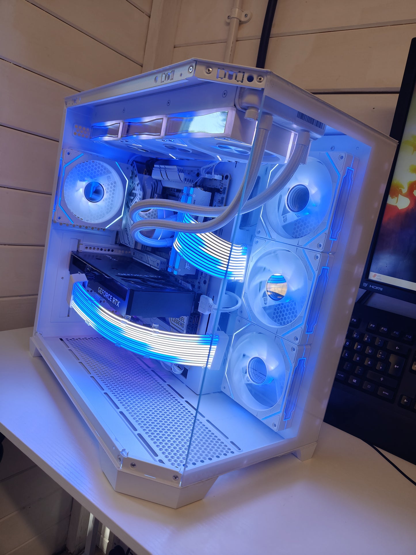 Lucid White RGB Gaming PC – Ryzen 5 7600X | Arc B580 12GB White | 32GB DDR5 | 1TB Gen4 | Windows 11 Pro