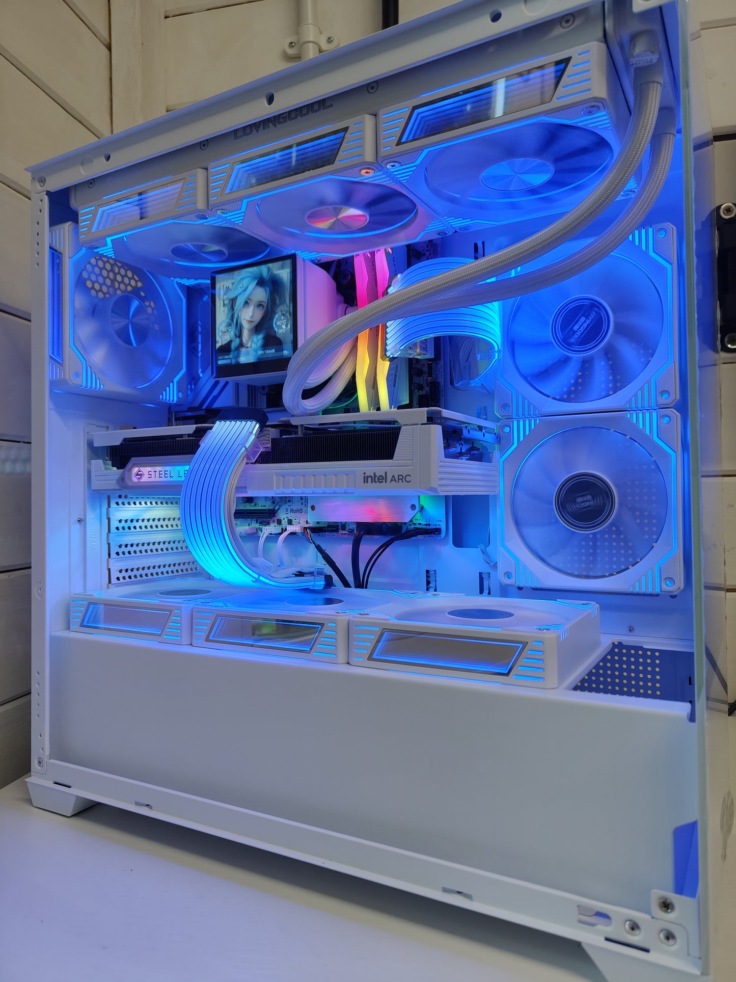 Lydia AM5 โ Ryzen 5 9600X | Arc B580 12GB | 32GB DDR5 | 1TB NVMe | 360mm AIO w/ Screen