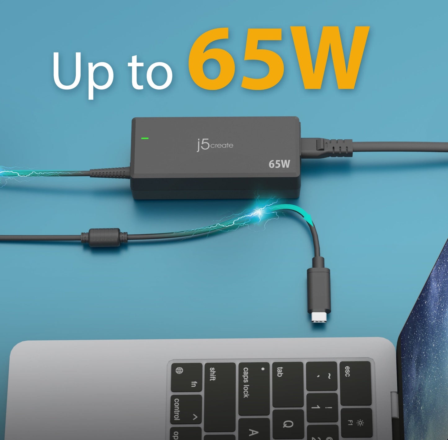 J5CREATE 65W PD USB-C POWER ADAPTER