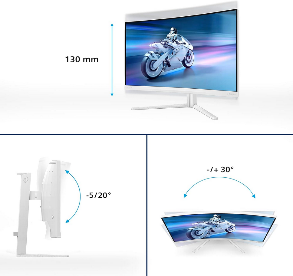 Philips 27" EVNIA 5000 27M2C5501/00 2560x1440 Fast VA 180HZ 1ms Curved Widescreen Ambiglow Gaming Monitor