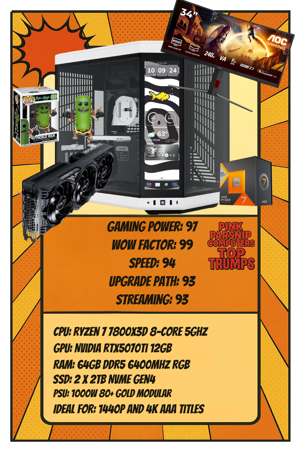 Pink Parsnip Computers – Pickle Rick v2 Ultra Gaming Bundle