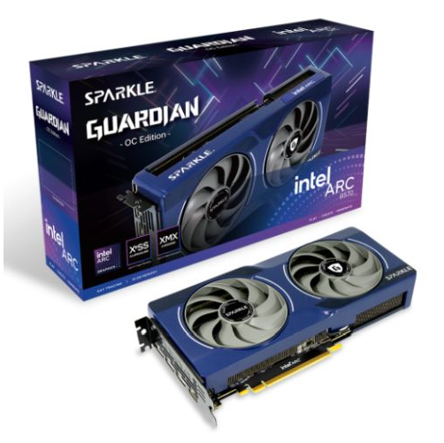 Sparkle Intel Arc B570 GUARDIAN OC, 10GB DDR6, HDMI, 3 DP, 2660MHz Clock, Blue Breathing Light, Overclocked