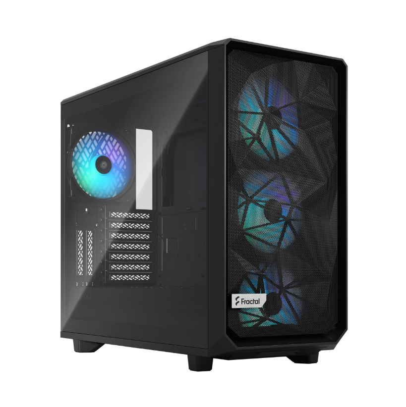 Meshify Black – Ryzen 7 9800X + RTX 5080 | 64GB RAM | 2TB NVMe SSD | Gaming PC