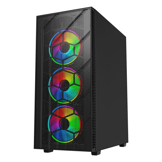 Black 1440p Gaming PC & Pick Your GPU Ryzen 7 5700X (RTX 5060 / RX 9060 XT / Intel Arc B580)
