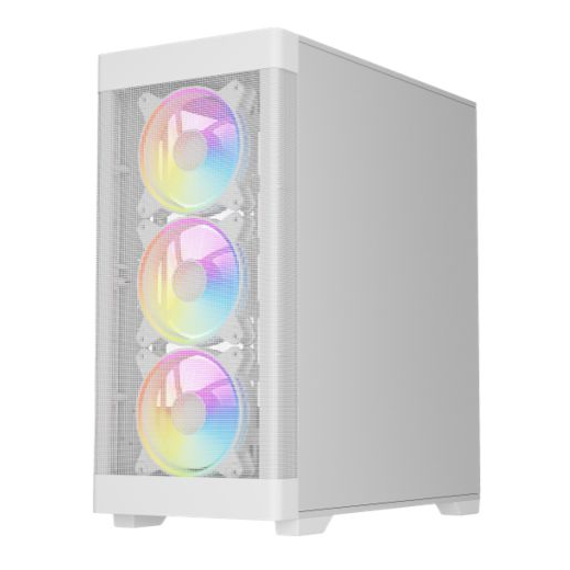 White 1440p Gaming PC & Pick Your GPU Ryzen 7 5700X (RTX 5060 / RX 9060 XT / Intel Arc B580)