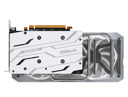 Asrock RX6600 Challenger White 8GB, 8GB GDDR6, HDMI, 3 DP, 2491MHz Clock, 0dB Cooling - Pink Parsnip Computers