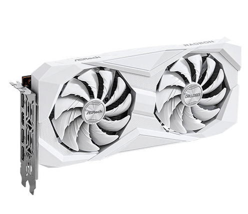Asrock RX6600 Challenger White 8GB, 8GB GDDR6, HDMI, 3 DP, 2491MHz Clock, 0dB Cooling - Pink Parsnip Computers