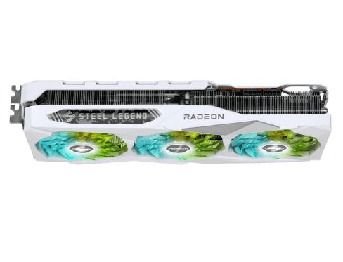 Asrock RX7700 XT Steel Legend 12GB OC, PCIe4, 12GB DDR6, HDMI, 3 DP, 2599MHz Clock, RGB, White, Overclocked - Pink Parsnip Computers