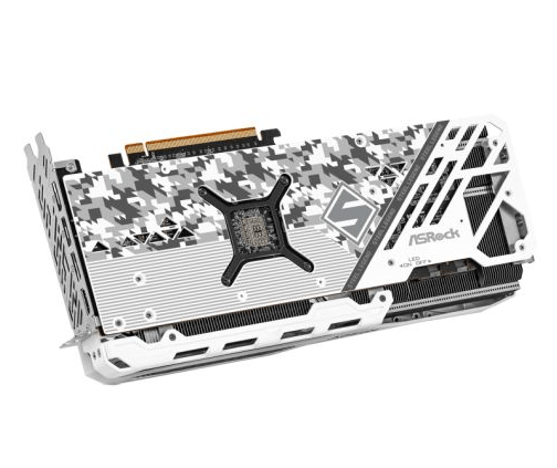 Asrock RX7700 XT Steel Legend 12GB OC, PCIe4, 12GB DDR6, HDMI, 3 DP, 2599MHz Clock, RGB, White, Overclocked - Pink Parsnip Computers