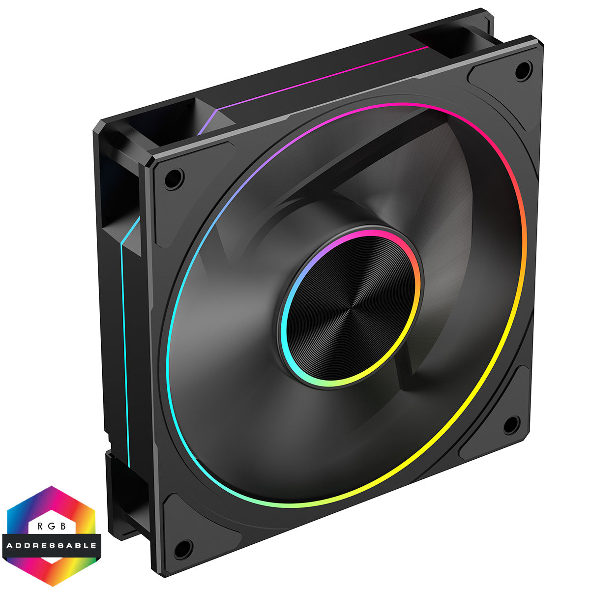 Powercool Airflow 120mm ARGB Black 4pin PWM PC Cooling Fan