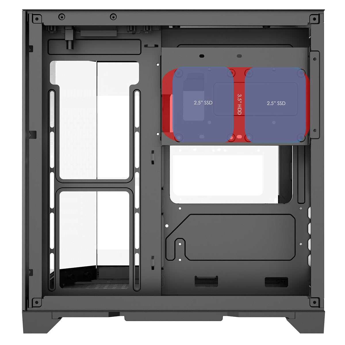 Eclipse 240 โ Dual-Chamber Micro-ATX Case (No Fans Included)