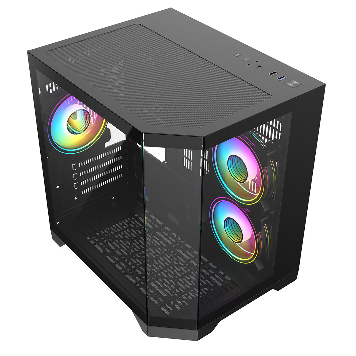 Eclipse 240 โ Dual-Chamber Micro-ATX Case (Celsius Edition, 3 ร Infinity ARGB Fans)