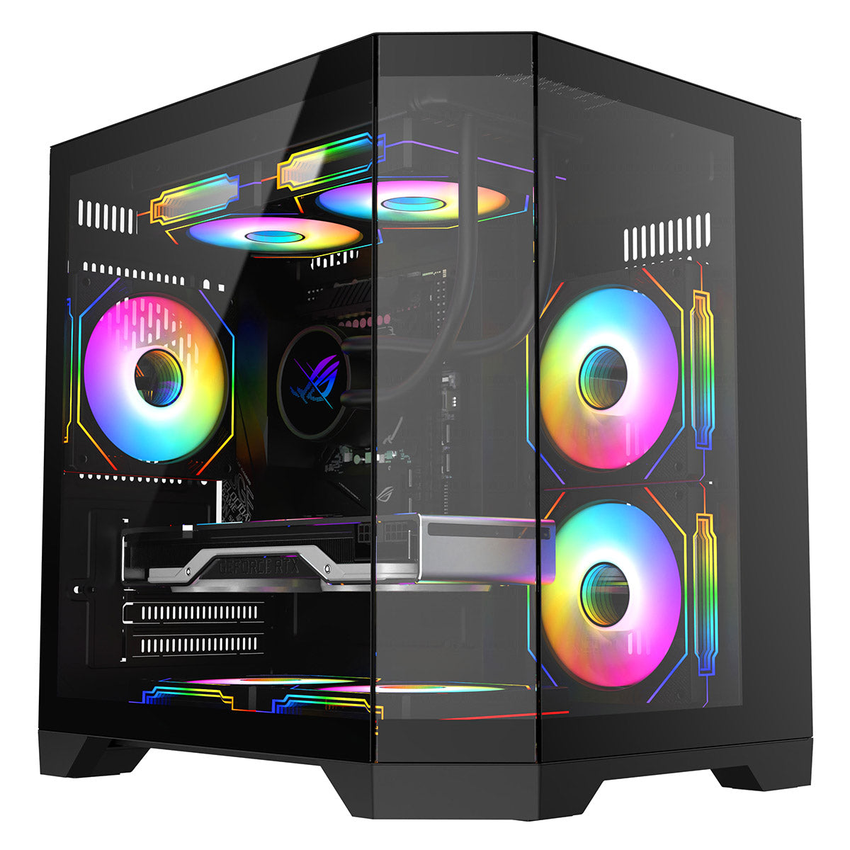 Eclipse 240 โ Dual-Chamber Micro-ATX Case (Black Edition, with 3ร Infinity ARGB Fans)