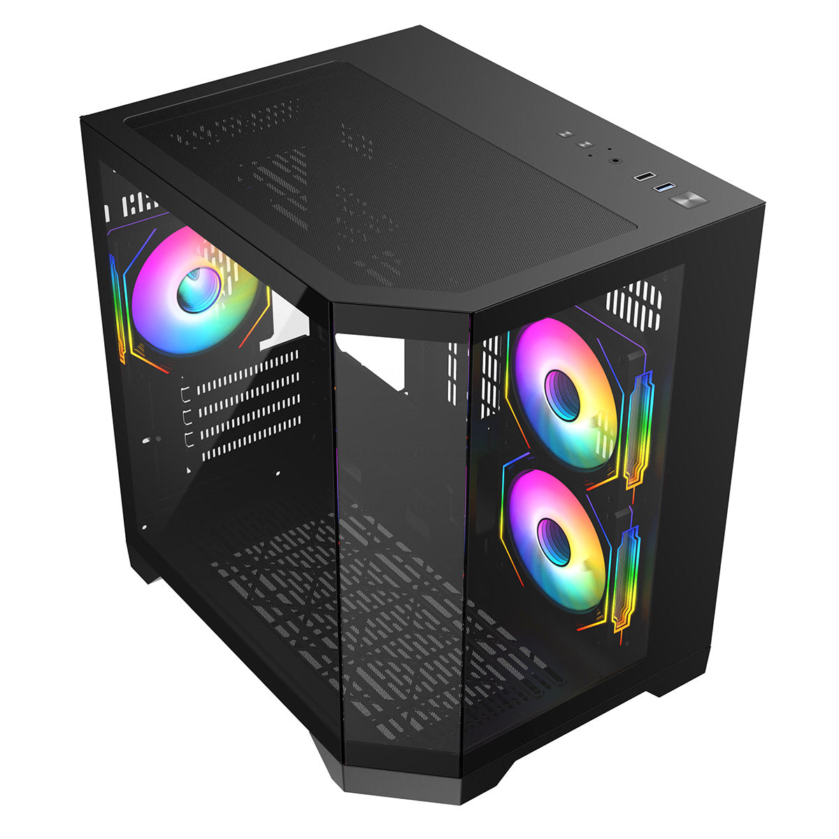 Eclipse 240 โ Dual-Chamber Micro-ATX Case (Black Edition, with 3ร Infinity ARGB Fans)