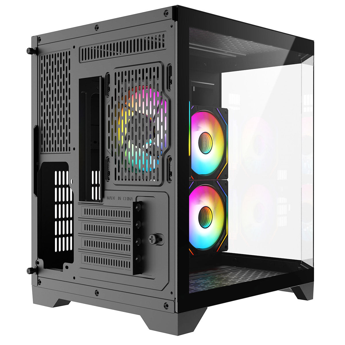 Eclipse 240 โ Dual-Chamber Micro-ATX Case (Black Edition, with 3ร Infinity ARGB Fans)