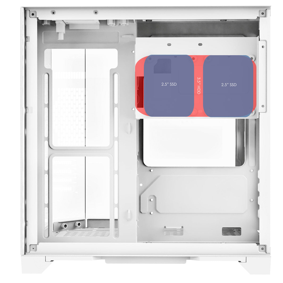 Eclipse 240 โ Dual-Chamber Micro-ATX Case (White Edition, No Fans Included)