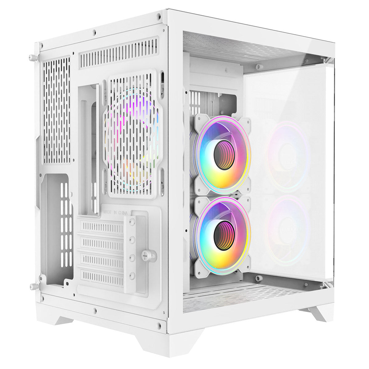 Eclipse 240 โ Dual-Chamber Micro-ATX Case (White Celsius Edition, with 3ร Infinity ARGB Fans)