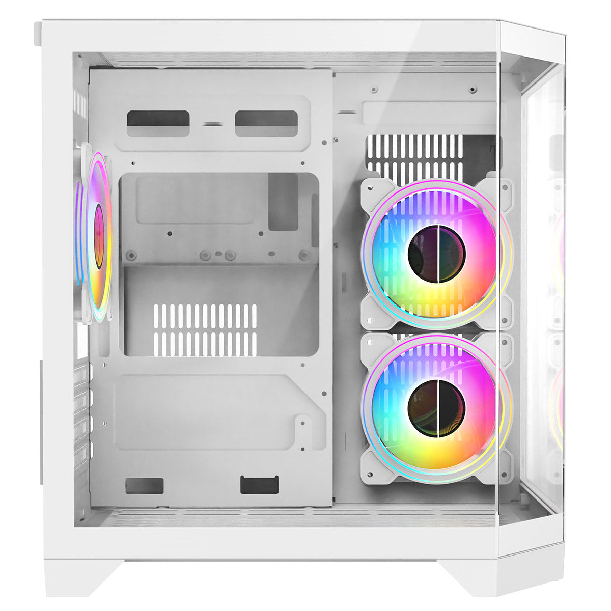 Eclipse 240 โ Dual-Chamber Micro-ATX Case (White Celsius Edition, with 3ร Infinity ARGB Fans)