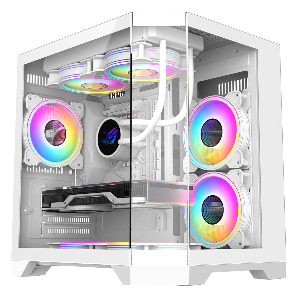Eclipse 240 โ Dual-Chamber Micro-ATX Case (White Celsius Edition, with 3ร Infinity ARGB Fans)