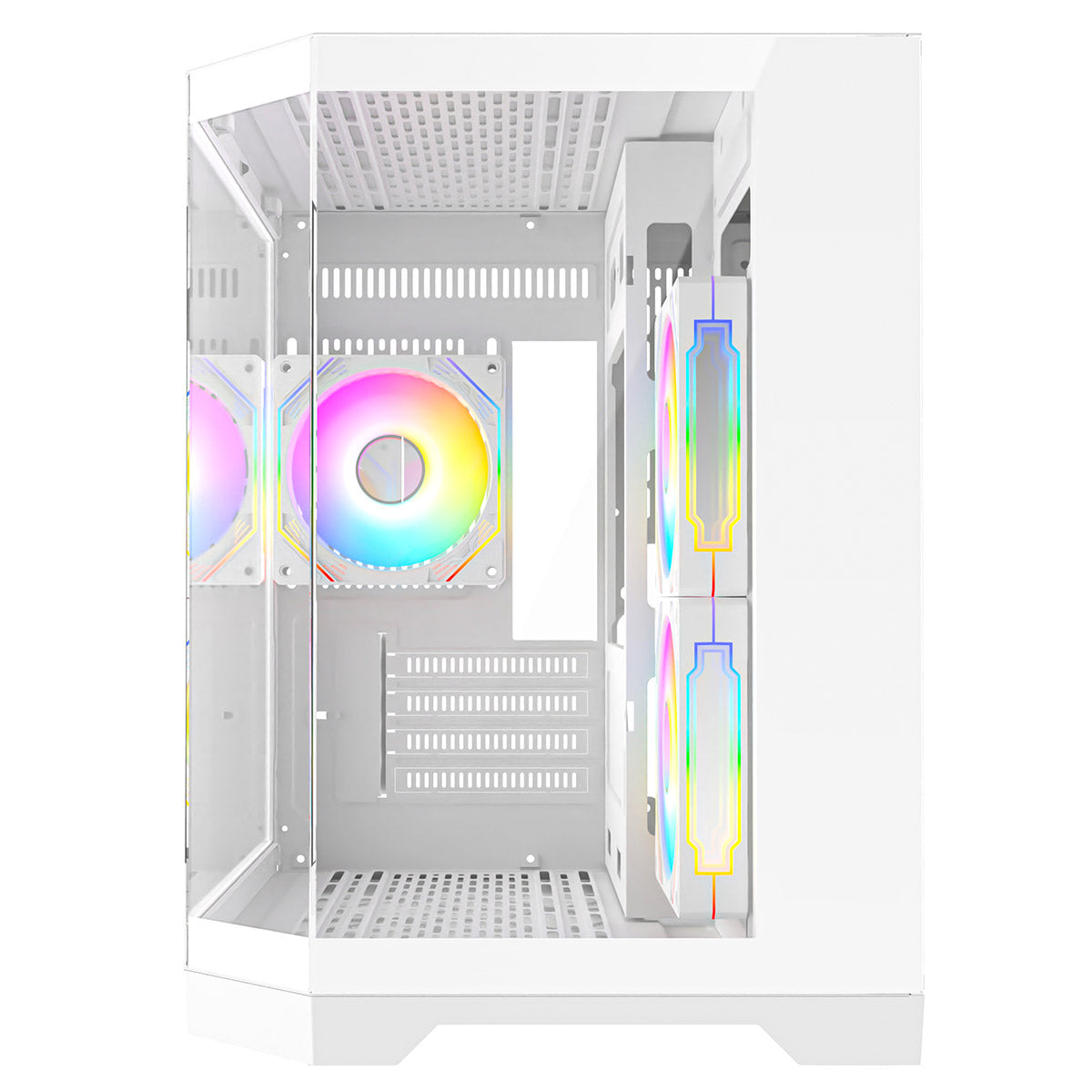 Eclipse 240 โ Dual-Chamber Micro-ATX Case (White Edition, with 3ร Infinity ARGB Fans)