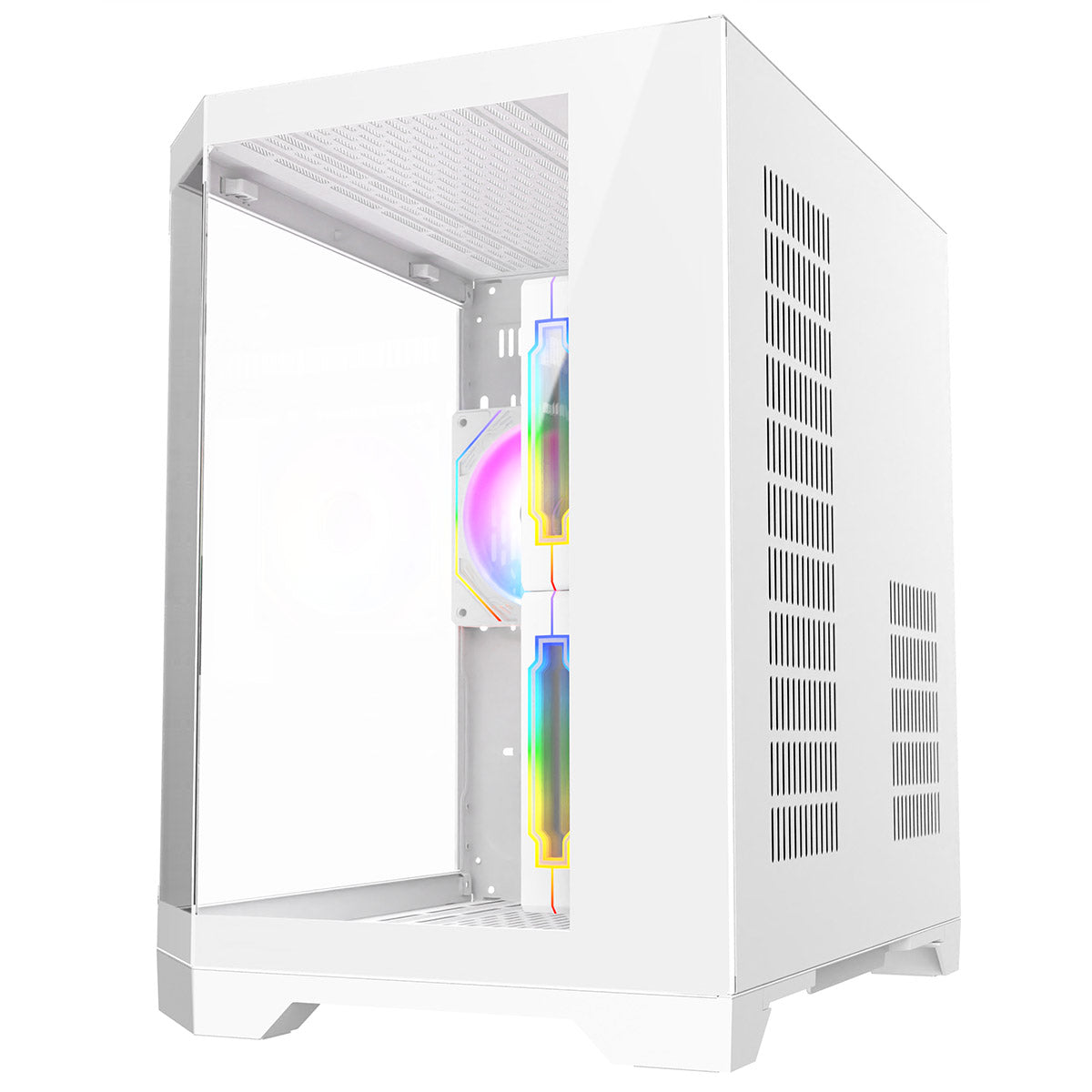 Eclipse 240 โ Dual-Chamber Micro-ATX Case (White Edition, with 3ร Infinity ARGB Fans)