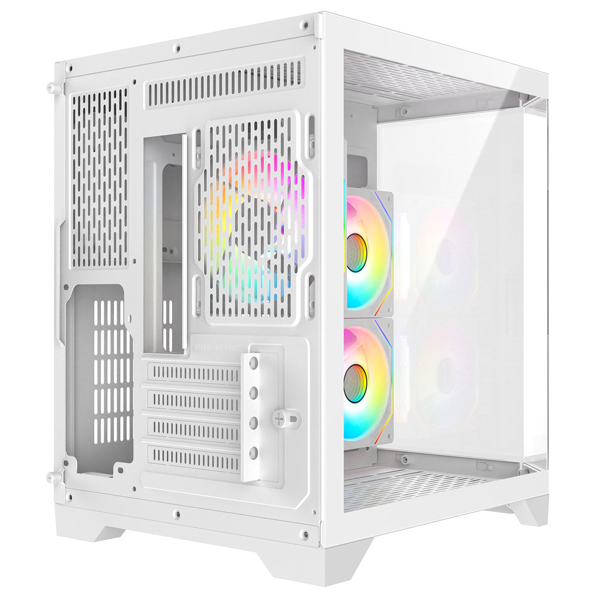 Eclipse 240 โ Dual-Chamber Micro-ATX Case (White Edition, with 3ร Infinity ARGB Fans)