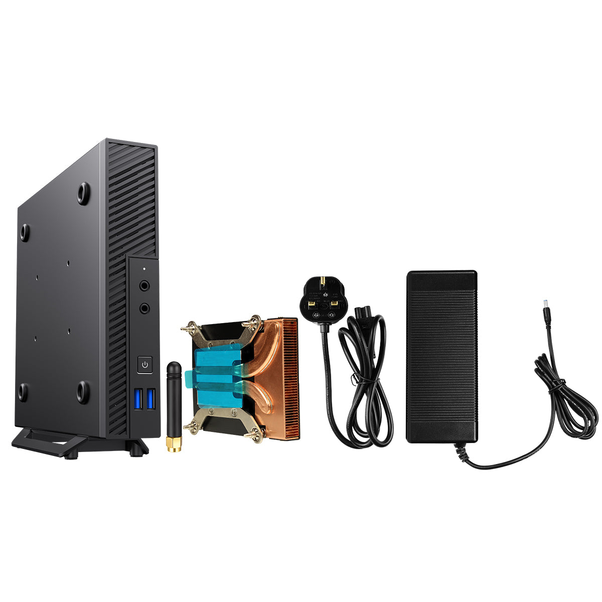 CiT LT100 1 Litre USB3.0 Ultra-Thin Mini-ITX Computer Case With 120W Laptop Adpater CPU Cooler WIFI Antenna 5cm Included