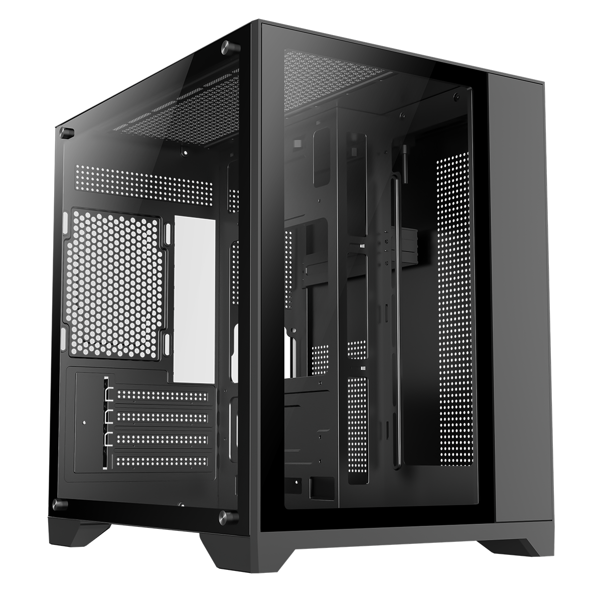 GameMax Infinity Mini Micro-ATX PC Black Gaming Case With Tempered Glass Side Panel