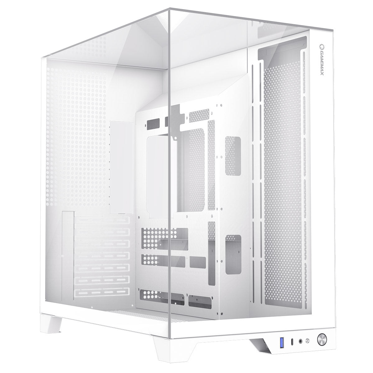 GameMax Infinity Plus White ATX Three-Sided Tempered Glass Gaming Case