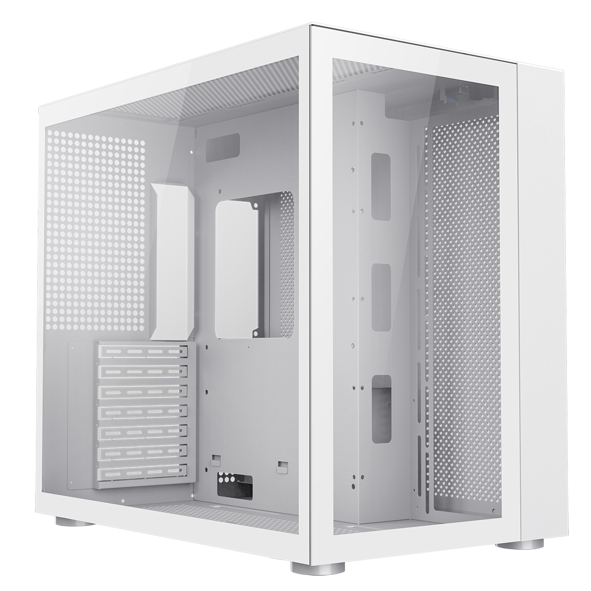 GameMax Infinity Mid-Tower ATX PC White Gaming Case With Tempered Glass Side Panel
