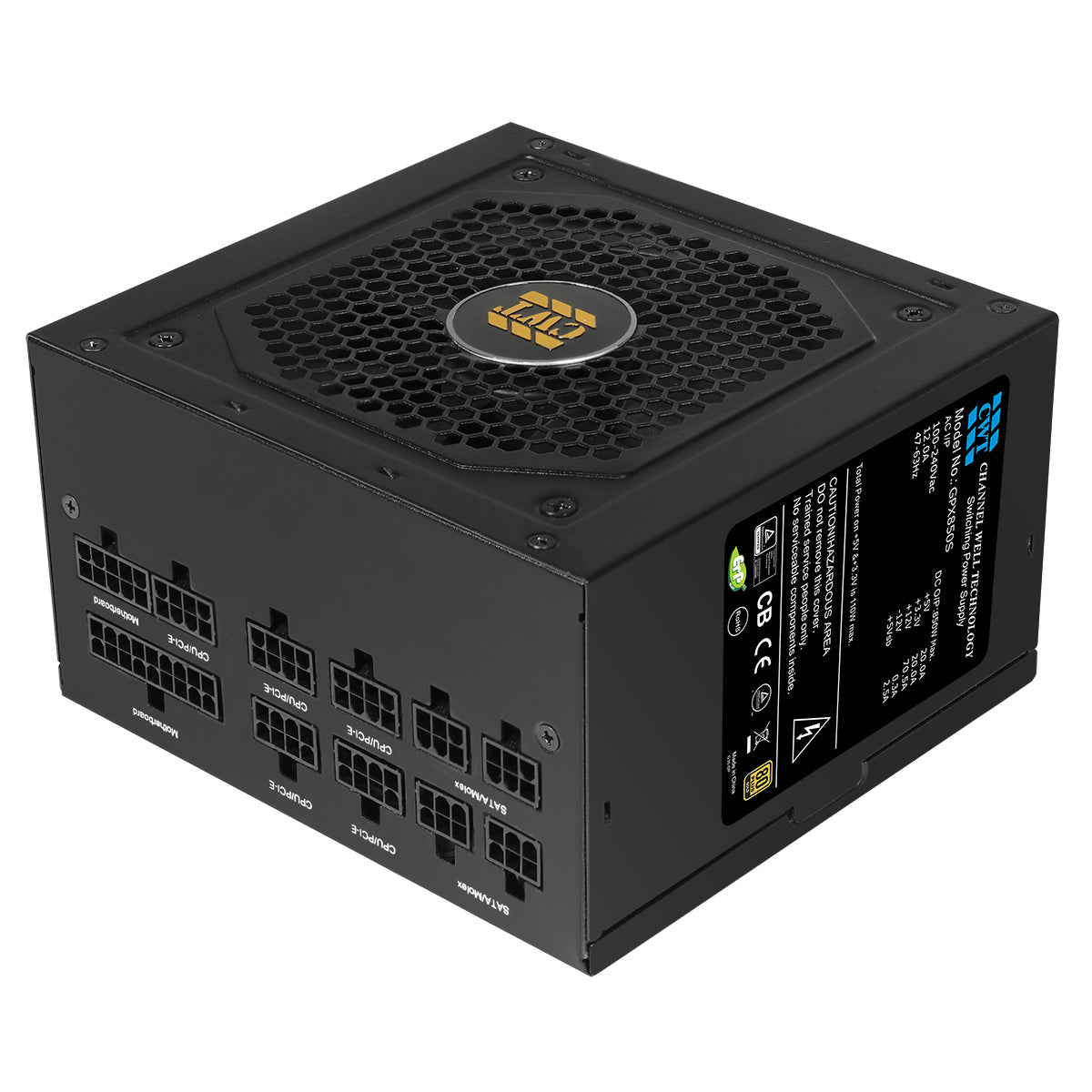 CWT 850w PSU 80 Gold Fully Modular White Box