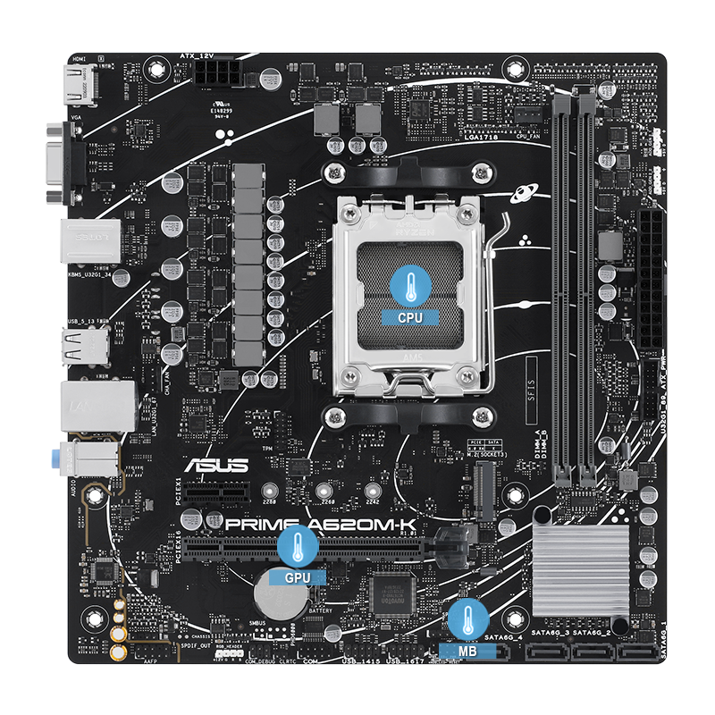 ASUS AM5 PRIME A620AM-K M-ATX