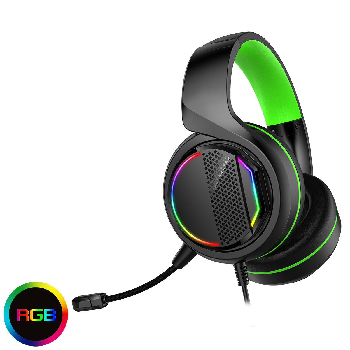 GameMax Razor RGB Gaming Headset and Mic with 5.1 Surround Sound