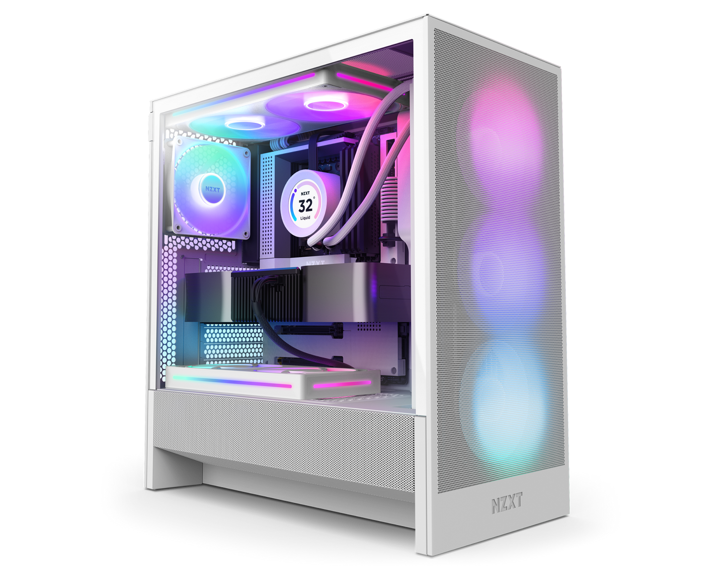 NZXT H5 FLOW MID RGB TOWER CASE WHITE