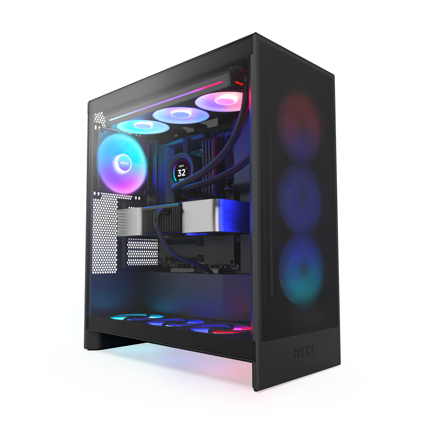 NZXT H7 FLOW RGB MID TOWER CASE BLACK