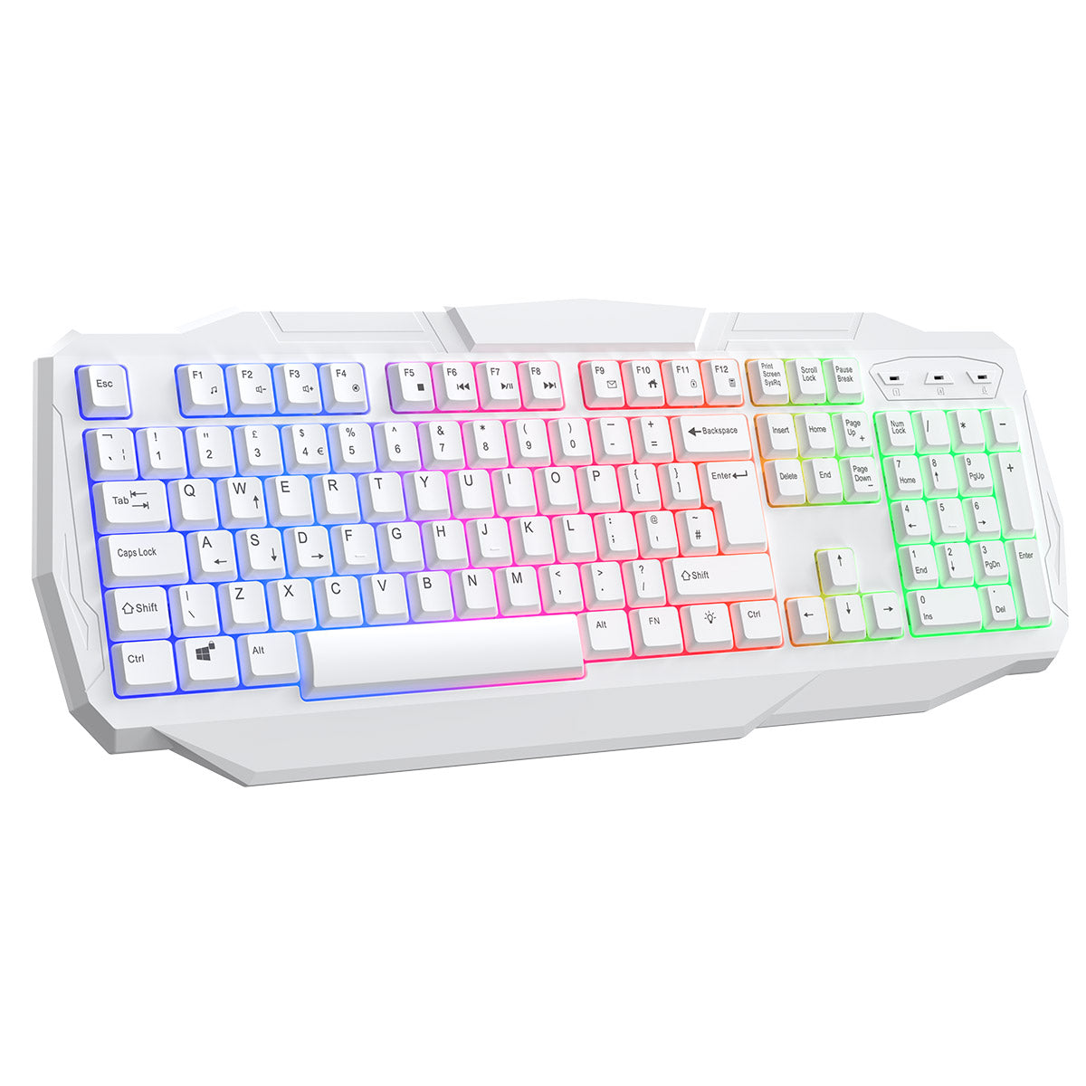 CiT Scorpion 4-in-1 White Keyboard Mouse Headset Mouse Pad Combo Kit